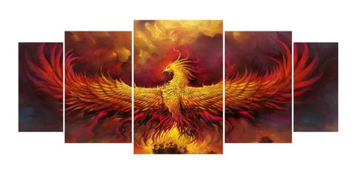 ModaparaTi Modern Triptych Art Print Fenix Mythology (140x60cm) 1