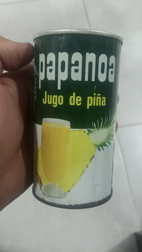 Antigua Lata Vacia Papanoa Jugo Piña 355 Ml Año 73 De Chapa 2