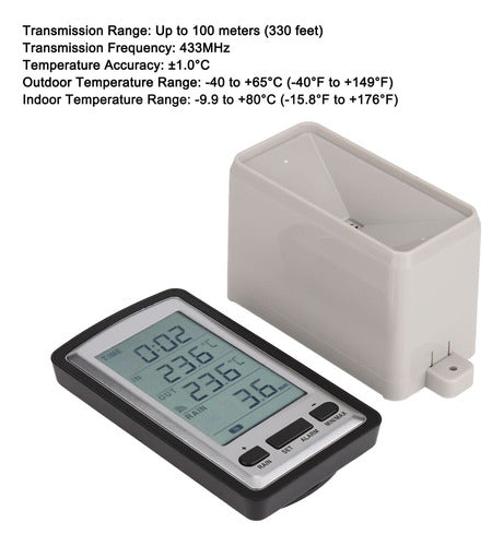 Medidor De Chuva Digital Sem Fio, Registrador De Temperatura 1