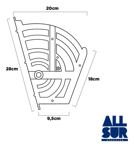 REDI Volcable Hinge for Shoe Rack - White Plastic Set of 1 Pair 2