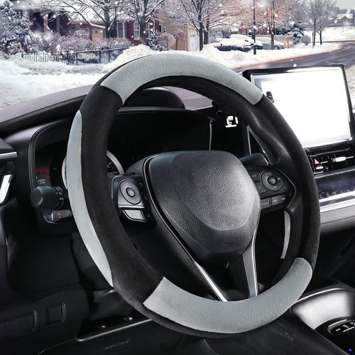 SEG Direct Universal Plush Steering Wheel Cover for Winter 1