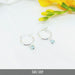 White Steel Hoop Earrings with Point of Light Various Shades 9