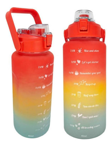 Set of 3 Motivational Sports Water Bottles with Time Tracker 105