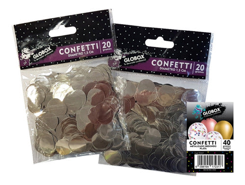 Metallic Round Confetti (20g) x2u - Cotillon Waf 5