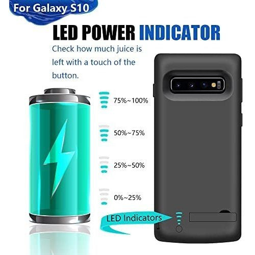 Bahond Extended Battery Case for Galaxy S10 6.1 - 6000mAh Black 4