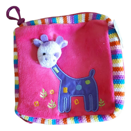 Porta Cd/dvd De Pelúcia Infantil Girafa Pink 0