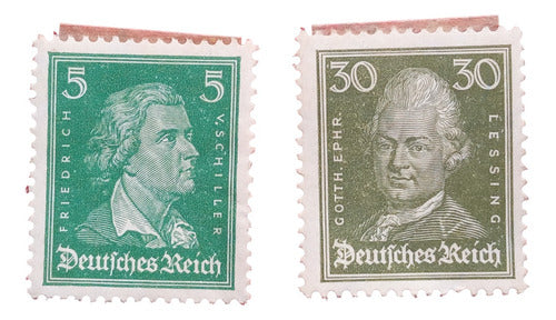 Germany Reich 1926 2 Mint Stamps Famous Yv 380/386 0