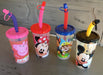 Plastic Cup with Straw and Lid, Minnie, Mickey, Paw, Peppa 4