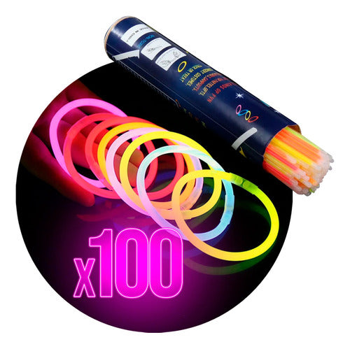 Party Forever Neon Chemical Glow Bracelets X100 Units 0