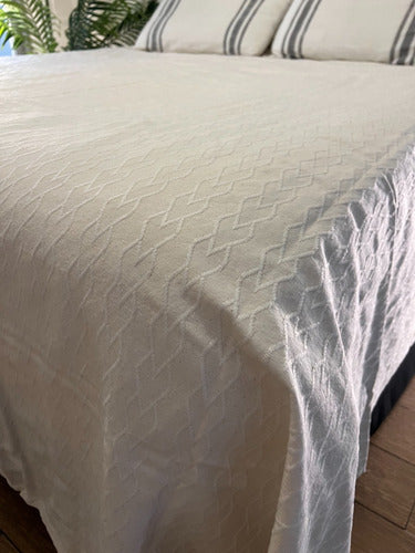 Lightweight Rustic Summer Jacquard Bedspread for 1 Place to Twin Beds 20