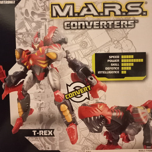 Cybotronix Muñeco Mars Converters Robot Dinosaur T Rex 20cm 3