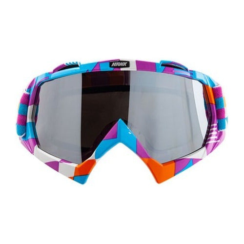 Hawk Violet and Sky Blue Goggles - Teo Motos 1