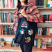 Handcrafted Tote Bag with Embroidered Kitten - I Don't Care 4