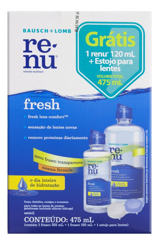 Kit Solución Renu Fresh 355+120ml+estuche 0