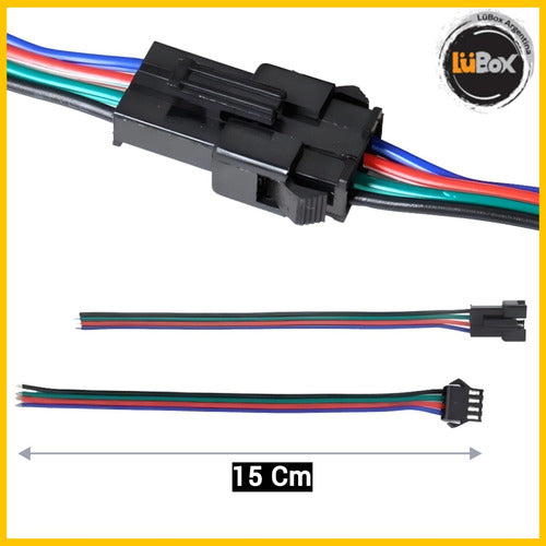 RGB LED Strip Connector Male/Female JST 4 Pins Per Set 2