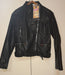 Young Desing Black Eco-Leather Women's Fitted Cross Front Jacket 6