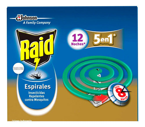 Raid Espirales Verdes Repelentes Mosquitos 12 Noches X 12u 4