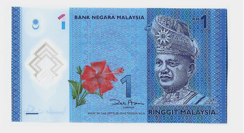 Fk Billete Malaysia 1 Ringgit 2012 P51 Polimero Sin Circular 0