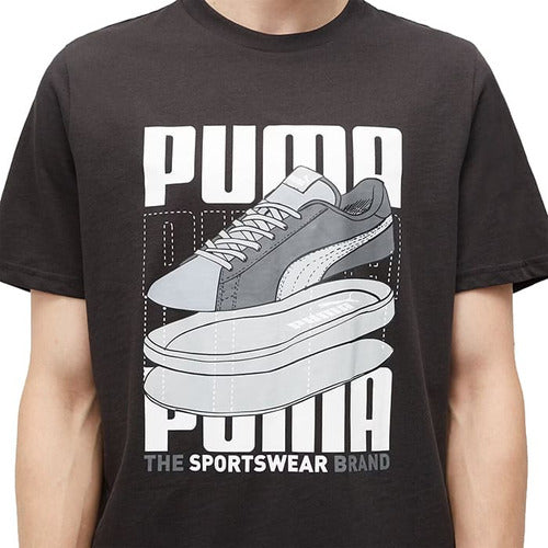 Puma Remera Graphics Vertical De Hombre - 677186 01 0