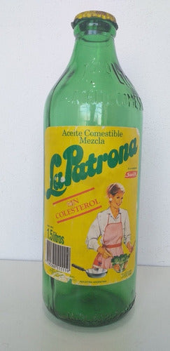 La Patrona Botella Aceite 1,5 L Año '93 Etiq. Tapa Orig (74) 0