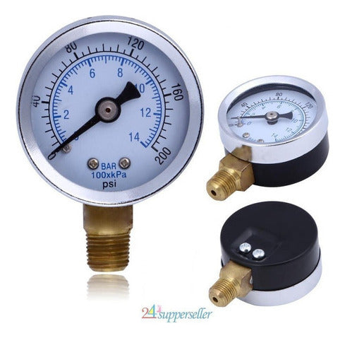 Compresor 1/8 NPT 1.5" Air Hydraulic Pressure Gauge 0-200 4