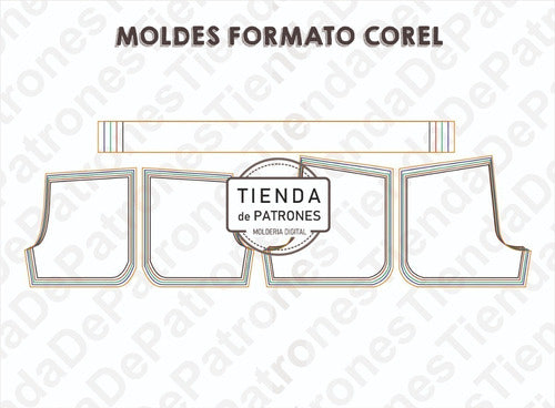 TIENDA DE PATRONES Molde Patron Coreldraw Mini Short Mujer Del 38 Al 46 1