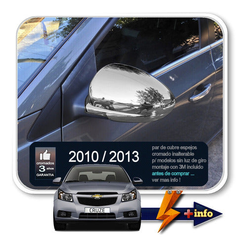 Cruze 2010+ Cubre Espejos Cromados Inalterables Tuningchrome 2