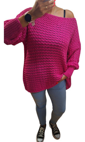 Textured Boat Neck Sweater. Various Colors 3