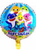 Globos Meralizados Tiburones / Mar 45 Ck De Baby Shark 2