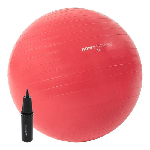 Fit Ball 55cm + Inflator Pilates Army Yoga Ball 0