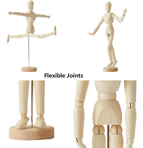 Maniquíes De Madera Artísticos De 20 Cm Y 30 Cm Para Decorar 3