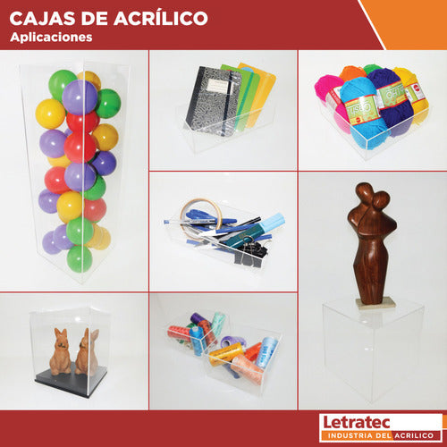 LETRATEC Caja Acril Con Tapa, Vitrina/contenedor Cta-101030 2