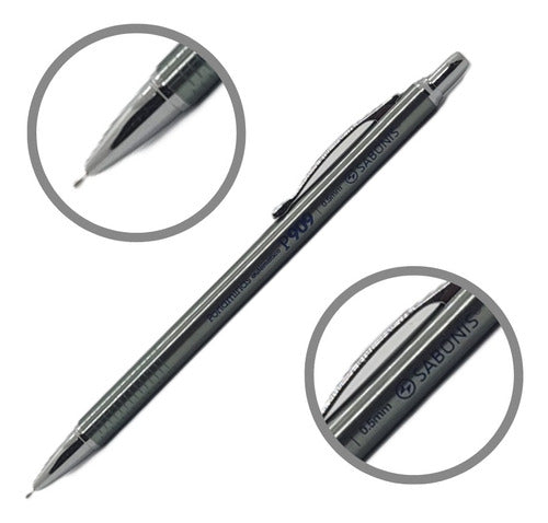 Automatic Pencil P909 Sabonis Retractable 0.5mm Metallic 8