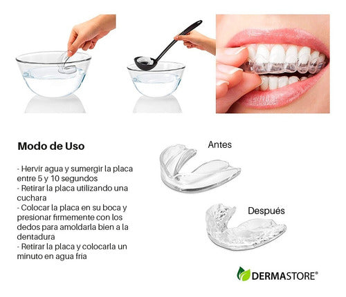 DERMASTORE Anti Bruxism Mouthguard with Thermoformable Case - Day and Night 7