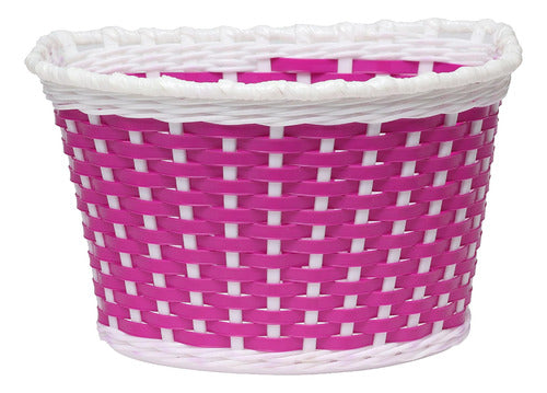 DSH Bicycle Basket for Girls with Floral Design – 20" Pink 0