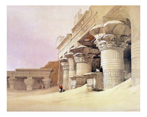 David Roberts Templo De Edfu Egipto - Lámina 45x30 Cm 0