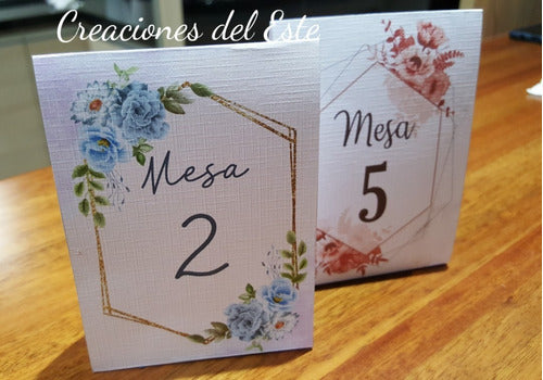 Creaciones Del Este Numeros Para Mesa Bodas, 15 Años, Fiestas X2 Unidades 1