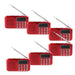 6 × Portátil Fm / Am Rojo Radio Altavoces Multimedia Color C 0