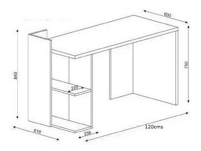 Deco Melamina Modern Desk PC Notebook - Office Furniture 3