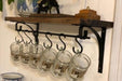 Rustic Kitchen Organizer Shelf with Hanger Hooks 5