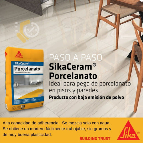 Sika Ceram Porcellanato Adhesive 30kg Bag 1