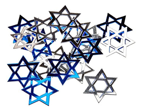 Fancifetti Star Of David Azul  Plata Accesorio Para Fiesta 1 1