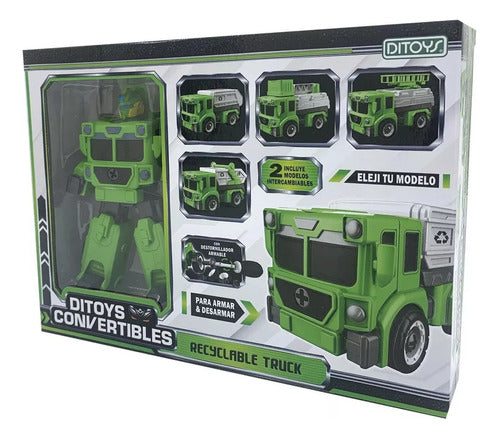 Robot Convertible Camion 2en 1 Recicable Transformer Ditoys 1