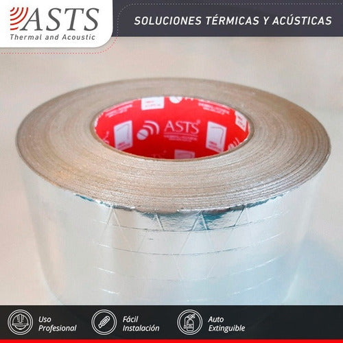 Asts Cinta Aluminio Reforzada Tramada 75mm X 50m 90mic 5