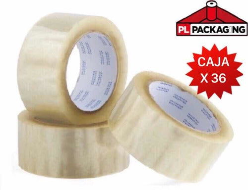 PL PACKAGING Transparent Packing Tape 48 X 100 Packaging Box 36 Units 1