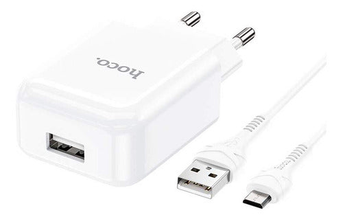 Hoco N2 Pack Pared Micro USB Blanco 2.1 0