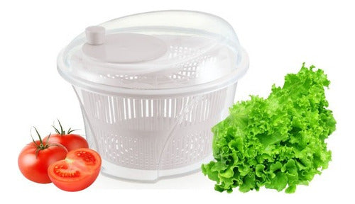 Centrífuga Seca Secador Salada Vegetais Alfaces Verdura 4,5l 5