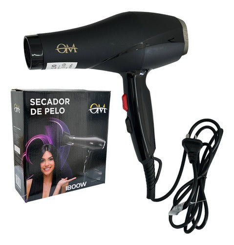 Professional Hair Dryer OM Cold Hot 1800W 1