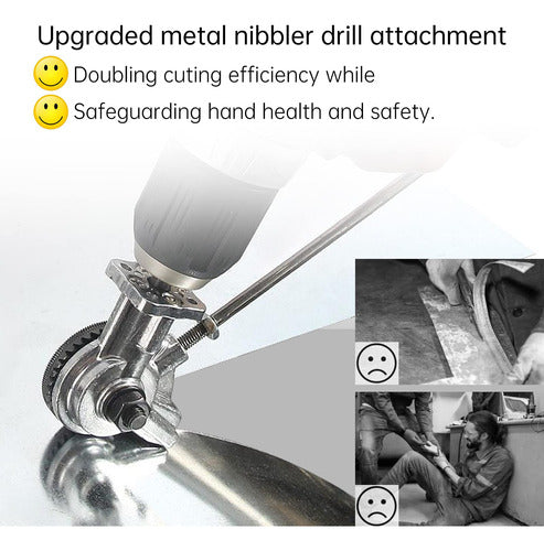 Afisel Metal Nibbler Drill Attachment - Electric Drill Shears Attachment Cutter Nibbler 1