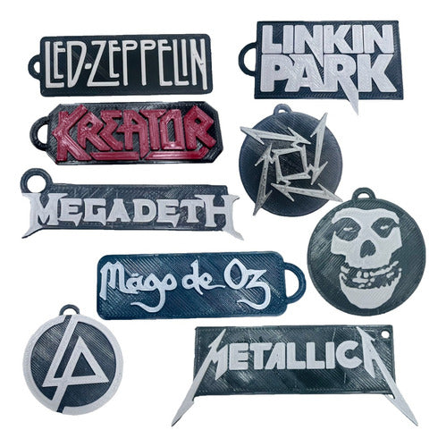 IA.3D Rock, Metal Band Keychains - 5 Units Printed in 3D 4